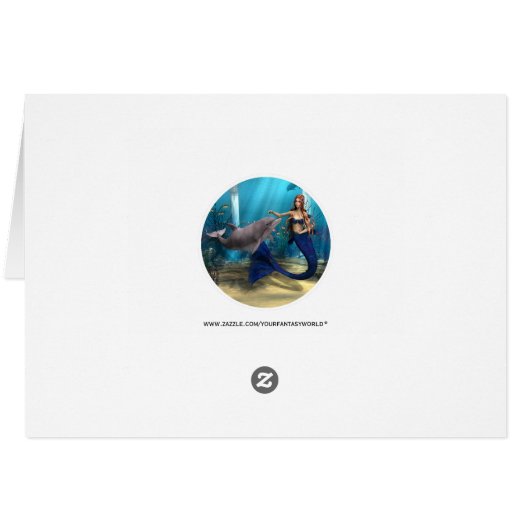 Mermaid and Dolphin (Back Horizontal)