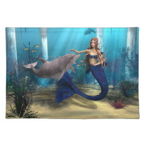 Mermaid and Dolphin Placemat