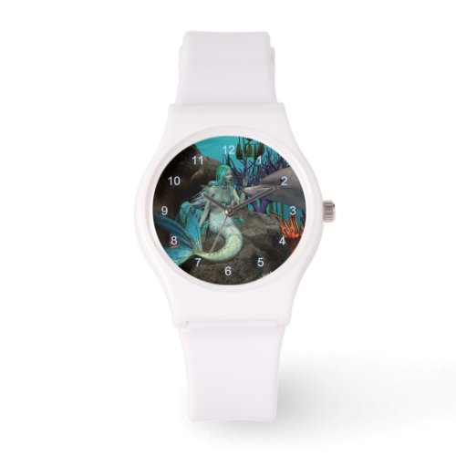 Mermaid and Dolphin Under the Sea Watch