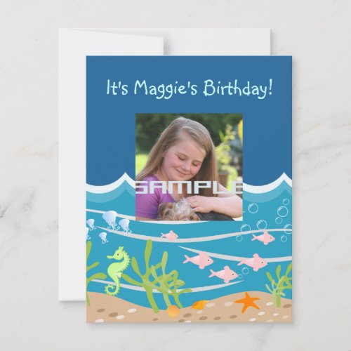 It's a mermaid party time invitation!