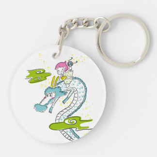 Mermaid and Dragon Keychain