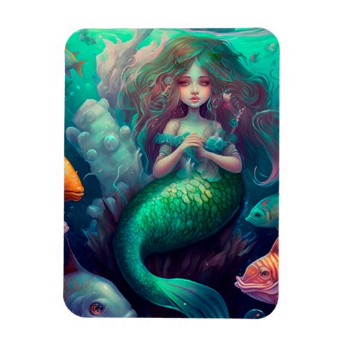 Mermaid and Fish Magnet
