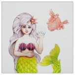 Mermaid and friend fabric