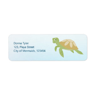 Mermaid and friends girly Birthday Party Label