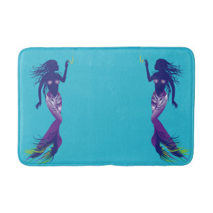 Mermaid and Golden Hook Bath Mat