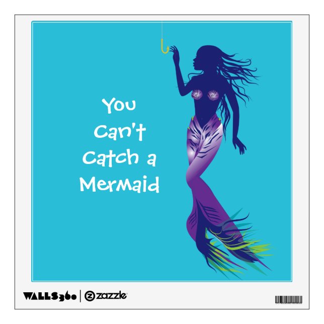 Mermaid and Golden Hook Wall Sticker (Front)