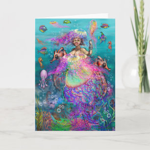 Mermaid and Jellyfish Card