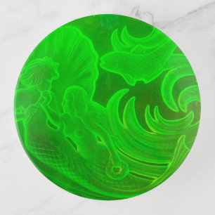 Mermaid and Merman Art Nouveau Trinket Tray