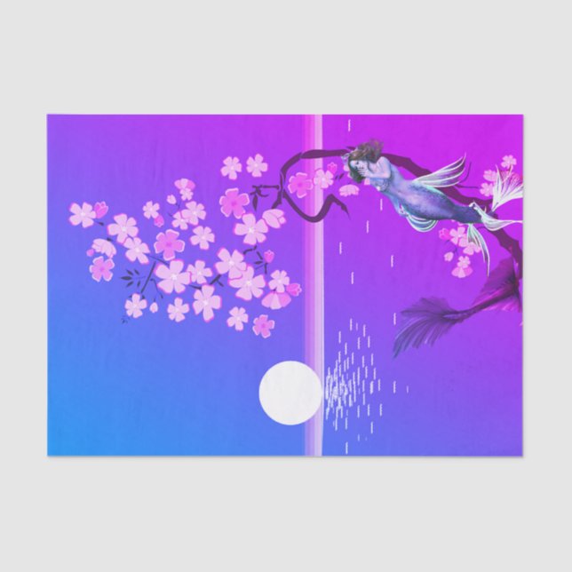 Mermaid and Moon Tissue Paper (Front)