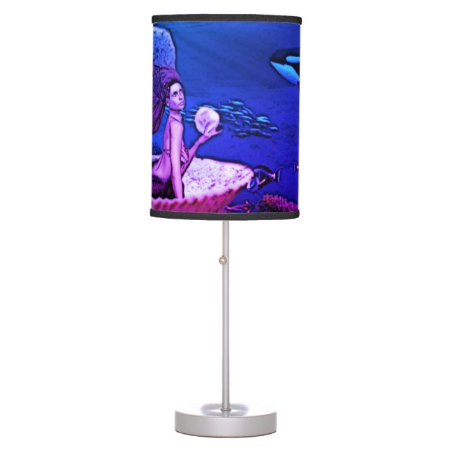 Mermaid and Pearl Table Lamp (Front)