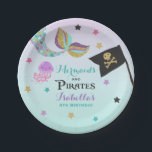 Mermaid And Pirate Paper Party Plates<br><div class="desc">Mermaid And Pirate 7" Paper Party Plates. 
All designs are © PIXEL PERFECTION PARTY LTD</div>