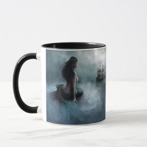 Mermaid and Pirate Ship Mug