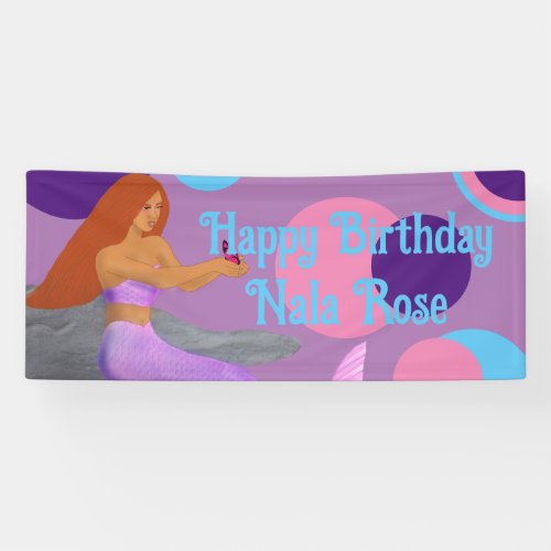 Mermaid and Polka Dot Banner
