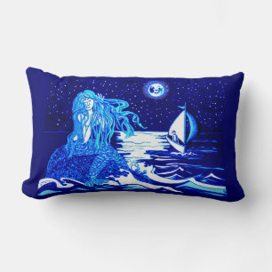 Mermaid and sailor lumbar pillow