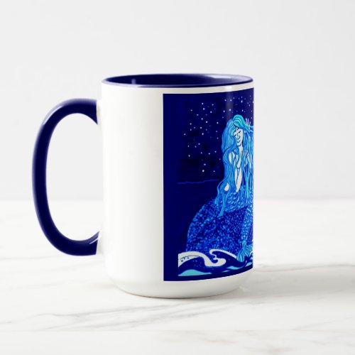 Mermaid and sailor mug