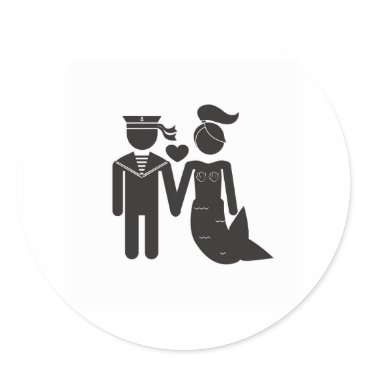 Mermaid and Sailor Sticker Mermaid and Sailor Sticker