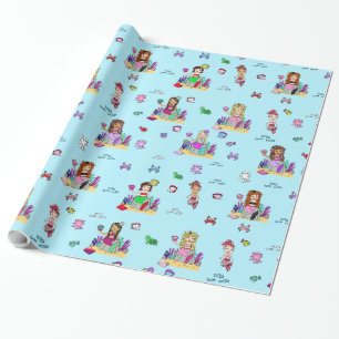 Mermaid and Sea Creatures Girl's Gift Wrap