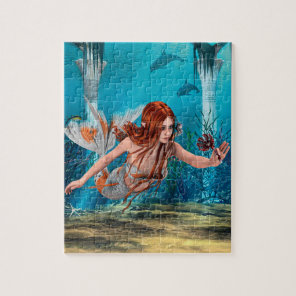 Mermaid and Sea Lily Jigsaw Puzzle