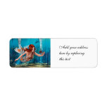 Mermaid And Sea Lily Label at Zazzle