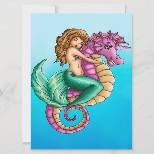 Mermaid and seahorse