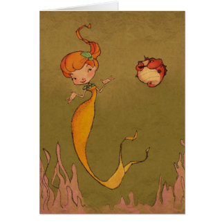 mermaid and seahorse cards
