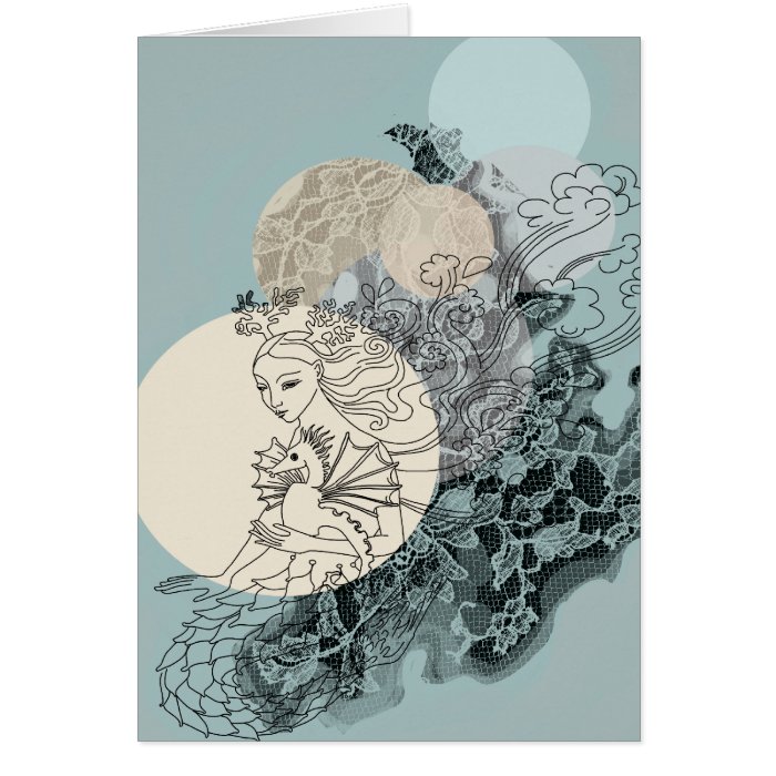 Mermaid and Seahorse Cards