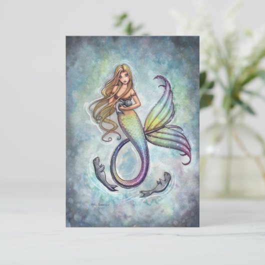 Mermaid and the Baby Seals Postcard (Standing Front)