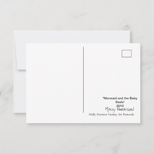 Mermaid and the Baby Seals Postcard (Back)