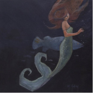 Mermaid and the Blue Fish Cutout