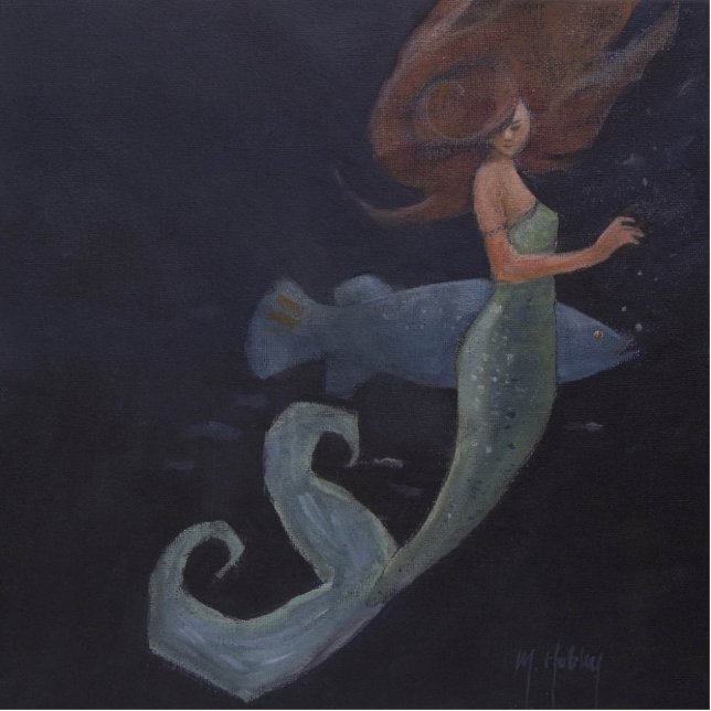 Mermaid and the Blue Fish Cutout (Front)