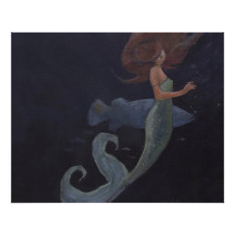 Mermaid and the Blue Fish Poster