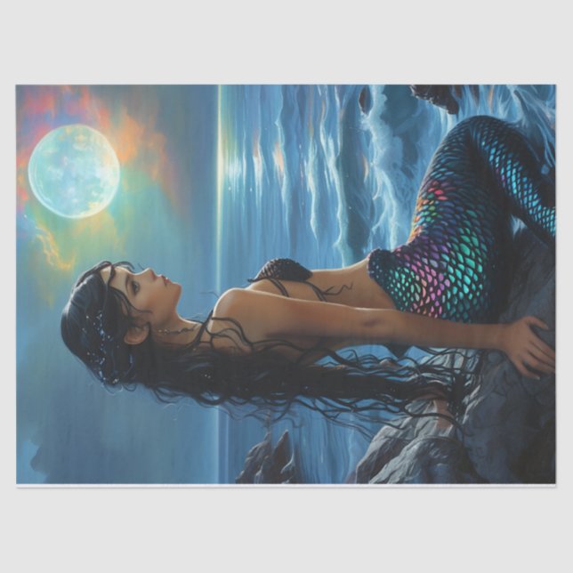 Mermaid and the Full Moon Tissue Paper (Front)