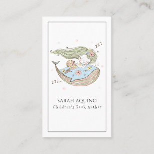 Mermaid And Whale Children's Author Writer Business Card