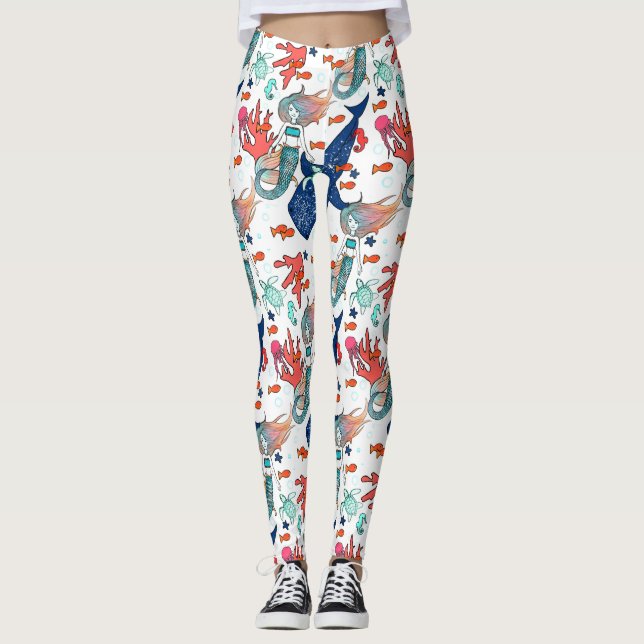 Mermaid and Whale-shark Leggings (Front)