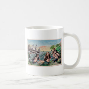 Mermaid Antique Magic Nautical Ocean Coffee Mug