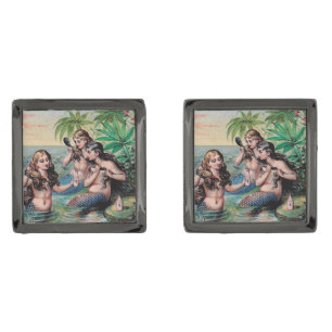 Mermaid Antique Magic Nautical Ocean Cufflinks