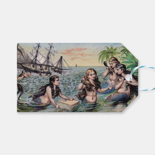 Mermaid Antique Magic Nautical Ocean Gift Tags