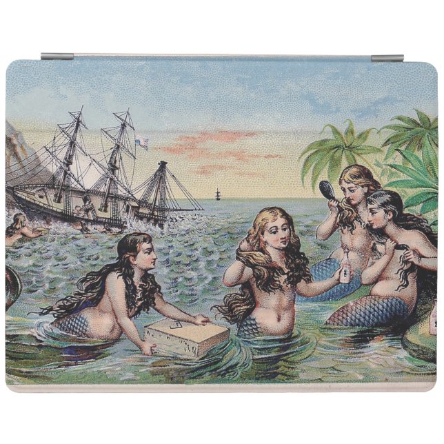 Mermaid Antique Magic Nautical Ocean iPad Smart Cover (Horizontal)