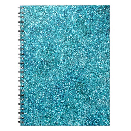 Mermaid Aqua Glitz Glitter  Notebook