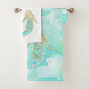 Aqua Gold Bathroom Accessories Zazzle