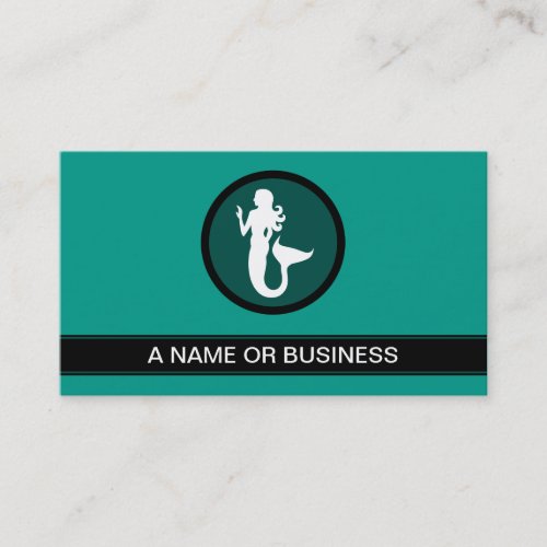 mermaid aquamarine bubble business card