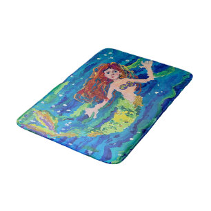 Mermaid "Art by Kids" Bath Mat