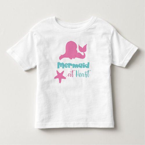Mermaid At Heart Mermaid Tail Mermaid Silhouette Toddler T_shirt