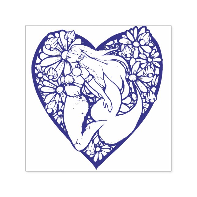 Mermaid at Heart                                   Self-inking Stamp (Design)
