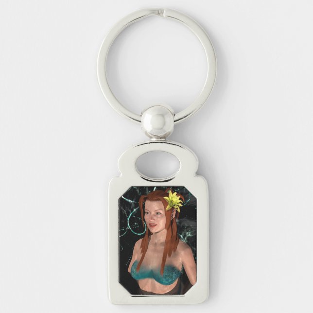 Mermaid at Night Keychain (Front)