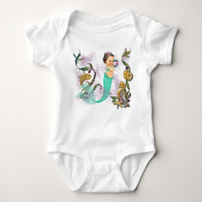 Mermaid Baby Baby Bodysuit (Front)