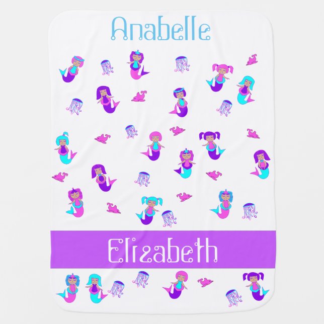 Mermaid baby blanket (Front)