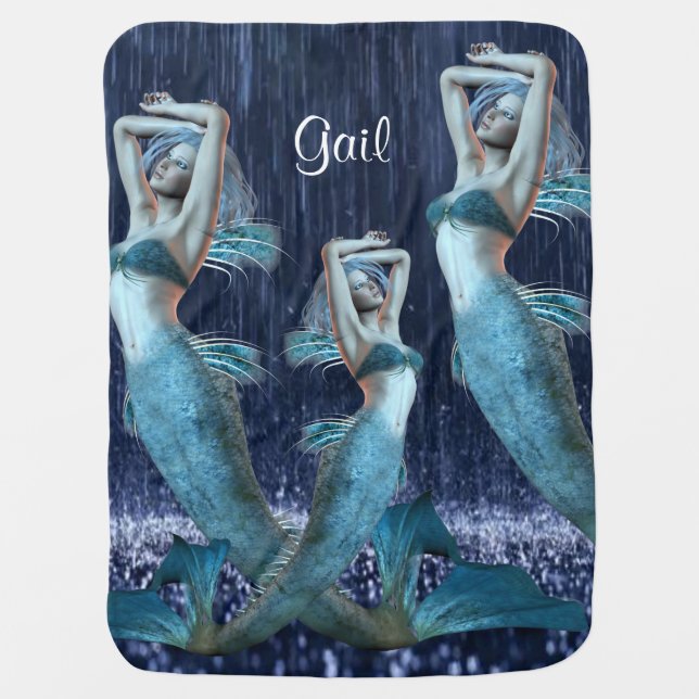 Mermaid Baby Blanket (Front)