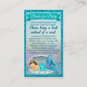 Mermaid Baby Book Request Inserts Baby Shower #130