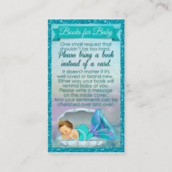 Mermaid Baby Book Request Inserts Baby Shower #130 by PartyStoreGalore at Zazzle